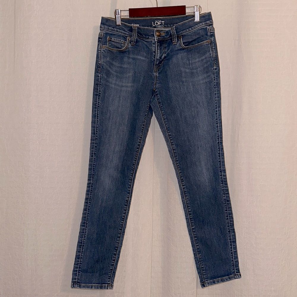 LOFT 4P/27 Modern Skinny Blue Jeans